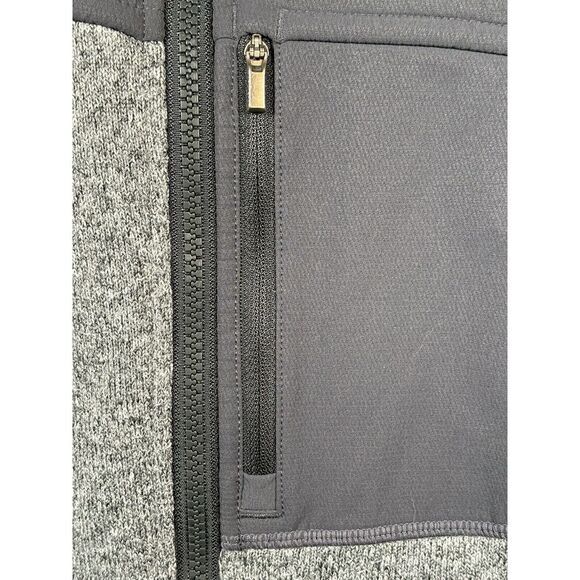 ATHLETA Truckee Jacket Heather Gray Women's XL Track Coat Full Zip Quilted - Picture 6 of 9